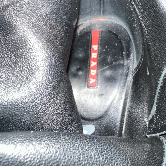 Prada Neoprene Pointed Toe Kitten Heel Ankle Boots - Picture 12 of 12